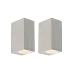 Qazqa baleno - applique murale - 2 pices - l 65 mm - acier - design - clairage extrieur - salle de ...