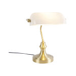 Banker - lampe de notaire - 1 lumière - l 265 mm - doré - classique / antique - éclairage intérieur - ... Banker - lampe de notaire - 1 lumière - l 265 mm - doré - classique / antique - éclairage intérieur - ...