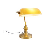 Banker - lampe de table - 1 lumière - l 265 mm - jaune - classique / antique - éclairage intérieur - ... Banker - lampe de table - 1 lumière - l 265 mm - jaune - classique / antique - éclairage intérieur - ...