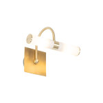 Qazqa bath - applique murale - 2 lumire - l 223 mm - dor / laiton - moderne - clairage intrieur - ...