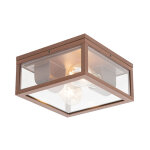 Charlois - plafonnier - 2 lumire - l 24 cm - brun rouille - design, industriel - clairage extrieur ...
