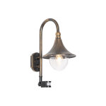 Daphne - applique murale - 1 lumi�re - l 25. 5 cm - dor� / laiton - classique / antique - �clairage ext�rieur ...