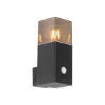 Denmark - applique murale avec détecteur - 1 lumière - l 11. 9 cm - noir - moderne - éclairage extérieur ... Denmark - applique murale avec détecteur - 1 lumière - l 11. 9 cm - noir - moderne - éclairage extérieur ...