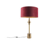 Diverso - lampe de table avec abat - jour - 1 lumière - ø 500 mm - rouge - art deco - éclairage intérieur ... Diverso - lampe de table avec abat - jour - 1 lumière - ø 500 mm - rouge - art deco - éclairage intérieur ...