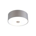Qazqa - drum - plafonnier avec abat - jour - 2 lumière - ø 300 mm - gris - moderne, rustique - éclairage ... Qazqa - drum - plafonnier avec abat - jour - 2 lumière - ø 300 mm - gris - moderne, rustique - éclairage ...