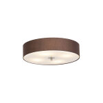 Qazqa - drum - plafonnier avec abat - jour - 4 lumi�re - � 500 mm - marron - rustique, moderne - �clairage ...