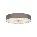 Qazqa drum - plafonnier avec abat - jour - 6 lumire -  700 mm - gris - moderne, rustique - clairage ...