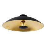 Qazqa - emilienne - plafonnier - 1 lumire -  60 cm - noir - moderne - clairage intrieur - salon i ...