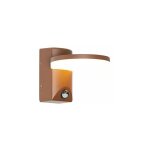Esmee - led applique murale avec d�tecteur - 1 lumi�re - l 16. 5 cm - brun rouille - moderne - �clairage ...