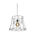 Granny frame - suspension - 1 lumière - ø 500 mm - noir - rétro - éclairage intérieur - salon i chambre ... Granny frame - suspension - 1 lumière - ø 500 mm - noir - rétro - éclairage intérieur - salon i chambre ...