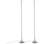Line - up - led dimmable lampadaire variateur inclus - 2 pi�ces - h 1220 mm - chrome - moderne - �clairage ...