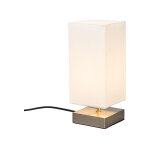 Qazqa milo - lampe de table - 1 lumi�re - l 120 mm - blanc - design, industriel, moderne - �clairage ...