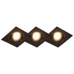 Miu - led dimmable spot encastrable variateur inclus - 3 lumire - l 92 mm - noir - moderne - clairage ...