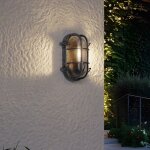 Qazqa nautica - applique murale - 1 lumi�re - l 25 cm - argent� - rustique - �clairage ext�rieur