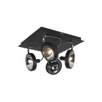Nox - spot plafond, plafonnier - 4 lumire - l 320 mm - noir - moderne - clairage intrieur - salon ...