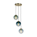 Pallon - suspension - 3 lumire -  450 mm - dor / laiton - art deco - clairage intrieur - salon i ...