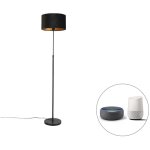 Qazqa parte fl - led dimmable lampadaire avec abat - jour variateur inclus - 1 lumi�re - h 167. 5 cm ...