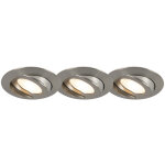 Relax - led spot encastrable - 3 lumire -  88 mm - acier - moderne - clairage intrieur - salle de ...