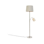 Retro - lampadaire avec bras flexible - 1 lumi�re - h 1580 mm - gris - classique / antique - �clairage ...