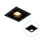 Qazqa - roof - spot encastrable - 1 lumi�re - l 11 cm - noir - moderne - �clairage int�rieur - salon ...