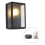 Rotterdam - led applique murale - 1 lumi�re - l 16 cm - noir - moderne, rustique - �clairage ext�rieur ...