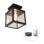 Rotterdam - led dimmable plafonnier variateur inclus - 1 lumière - l 16 cm - noir - moderne - éclairage ... Rotterdam - led dimmable plafonnier variateur inclus - 1 lumière - l 16 cm - noir - moderne - éclairage ...