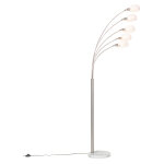 Sixties - lampadaire - 5 lumi�re - h 1980 mm - blanc - design - �clairage int�rieur - salon i chambre ...