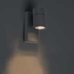 Solo - applique murale avec dtecteur - 1 lumire - h 150 mm - gris fonc - moderne - clairage extrieur ...