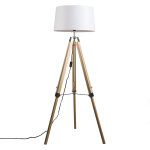Tripod - lampe sur pied rglable - 1 lumire - h 1515 mm - marron - rustique - clairage intrieur - ...