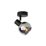 Vidro - spot plafond, plafonnier - 1 lumi�re - l 12. 5 cm - noir - art deco - �clairage int�rieur - salon ...