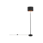Vt - lampadaire avec abat - jour - 1 lumire - h 150 cm - noir - moderne - clairage intrieur - salon ...
