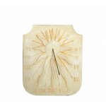 Qem - cadran solaire motif soleil relief pierre naturelle 38cmx44cm