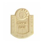 Qem - cadran solaire motif tempus fugit pierre naturelle 26cmx37cm