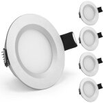 Qiyao - led encastr� 12v trou 58 - 65mm 3w 6000k ip65 encastr� plafonnier pour camping - car, bateau, ...