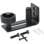 Qiyao - rail de porte coulissante robuste pour portes de grange, but�e en acier au carbone noir 8 en ...