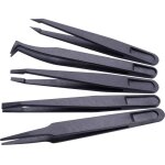 1903ec095 antistatique (esd) pince brucelle esd 5 pices plate, large, plate, courbe, arrondie - quadrios ...