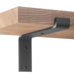 Holzbrink - querre en acier pour �tag�re murale, support d'�tag�re en m�tal 300 mm, acier brut, forme ...