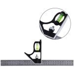 Querre combin�e 300 mm 12 pouces, niveau et outil professionnels robustes en acier inoxydable, 12 pouces ...