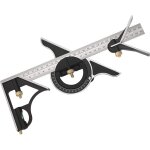 Querre combin�e en m�tal r�gle de menuiserie multifonction r�gle d'angle de combinaison avec rapporteur ...