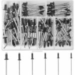 Vurahome - quincaillerie 120pcs rivets aveugles, rivet aveugle en aluminium, kit de rivets aveugles noirs, ...