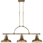 Quoizel - elstead emery - lustre à 3 ampoules à suspension en laiton vieilli, e27 Quoizel - elstead emery - lustre à 3 ampoules à suspension en laiton vieilli, e27