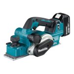 Rabot 18v lxt 82 mm makita avec 2 batteries 18v 5. 0ah - chargeur - makpak - dkp181rtj