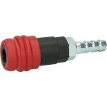 Raccord de sécurité à air comprimé 2 niveaux avec embout de tuyau, 11 mm Raccord de sécurité à air comprimé 2 niveaux avec embout de tuyau, 11 mm