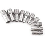 Raccord de tuyau, adaptateur de tuyau cannel� filet�, acier inoxydable ss304, 1 / 8 po 3 / 4 po (3 / ...