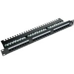 Patch panneau panel cat. 5e utp 24 rj45 1u noir avec la gestion des cbles pour rack - rackmatic