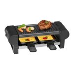 Raclette gril 2 personnes clatronic rg3592 - noir