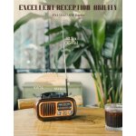 Radio portable, vintage bluetooth fm / am (mw) / sw, excellente r�ception, lecteur mp3 usb sd tf, poste ...