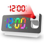 Radio - r�veil - projection led - thermom�tre - grand �cran silencieux - branchement direct - �clairage ...