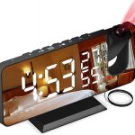 Radio - r�veil � projection, r�veil num�rique usb, affichage miroir � 7 led, 4 niveaux de luminosit�, ...