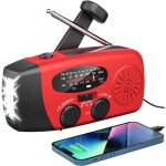 Radio solaire portable, main manivelle self powered am / fm / noaa radio, dynamo m�t�o radio appareil ...